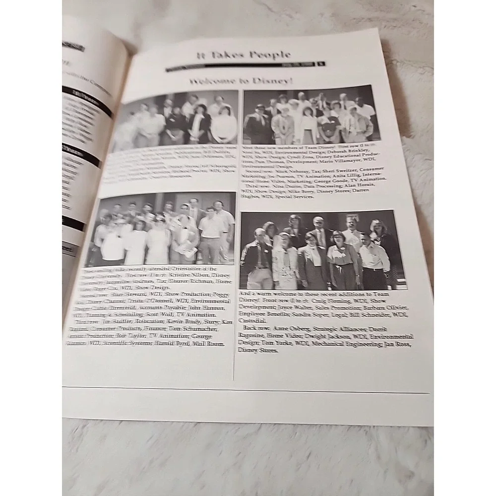 Disney Cast Employee Booklet Newsreel Vintage 1988 Tom Cruise Cocktail Screening
